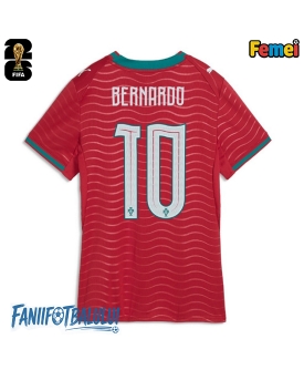 Portugalia Bernardo Silva #10 Echipament de Fotbal Replică Mondial 2026 Femei Acasa
